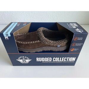 Dockers Men's Sz M Indoor outdoor Slippers Memory Foam Rugged Collection Thermal